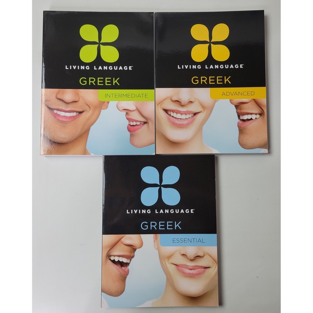 Living Language Greek Book Set Essential Intermediate Advanced 3 Vol Paperback